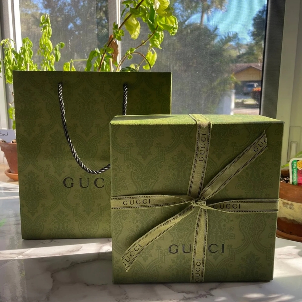 Empty Gucci Box and Standard Gucci Bag